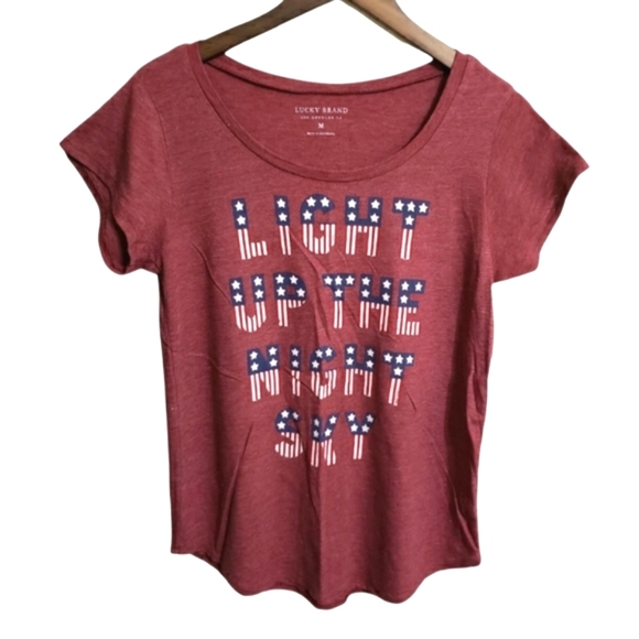 Lucky Brand Tops - Lucky Brand Light Up The Sky Short Sleeved Tee Medium NWT